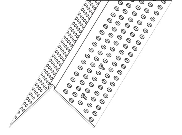 trimtex jumbo corner bead 3000mm with 45mm setting legs 72-j010